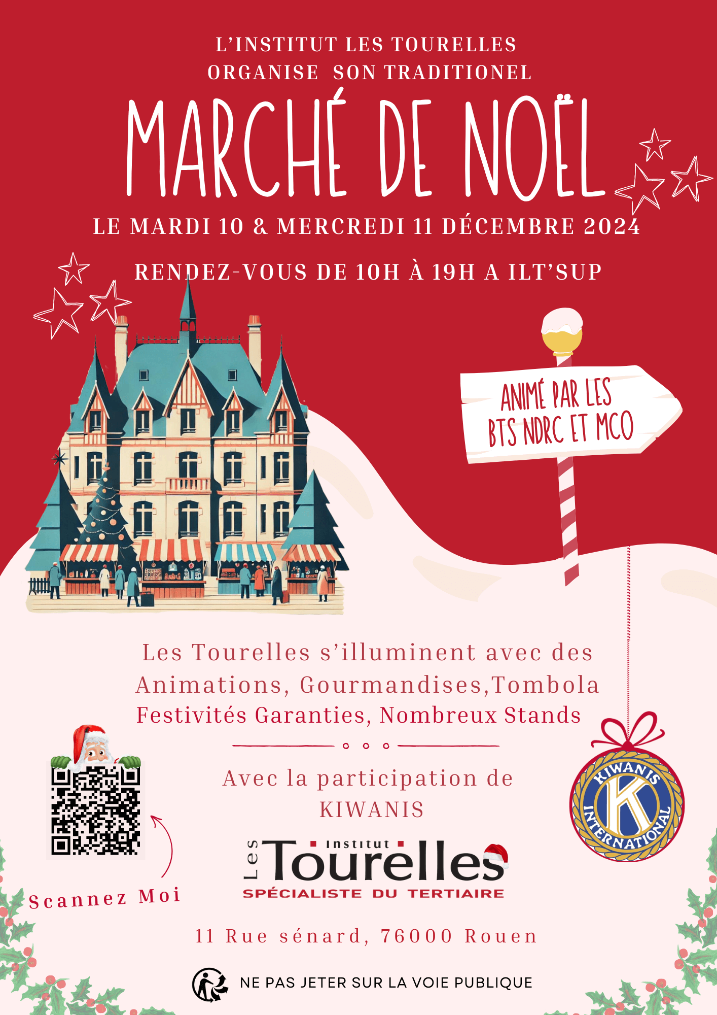 Institut Les Tourelles marché de noël Rouen BTS NDRC BTS MCO apprentissage