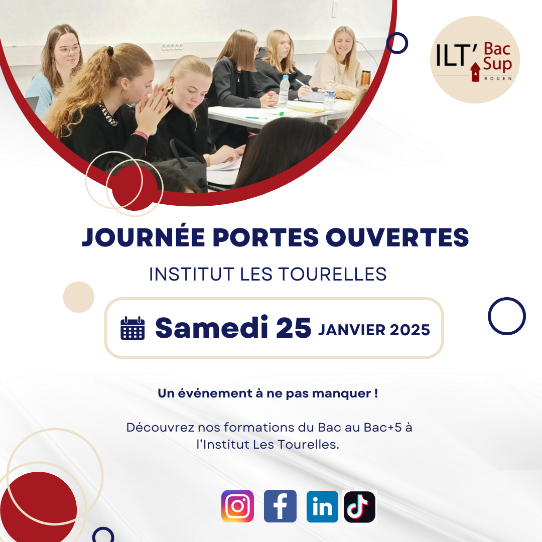 Journée portes ouvertes Institut Les Tourelles de Rouen Bac à Bac+5 initial alternance formations tertiaires