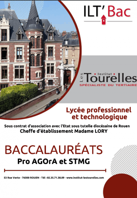 Plaquette ILT'BAC Institut Les Tourelles Rouen bac pro AGOrA bac STMG